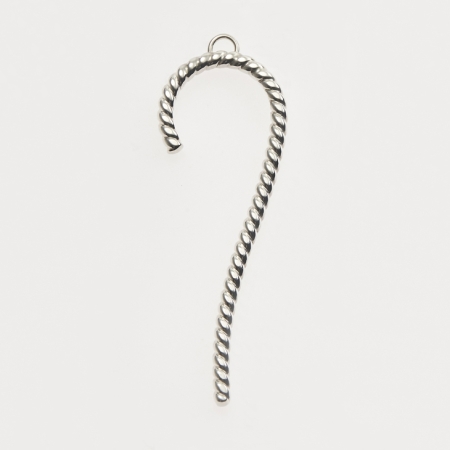 silver candy cane christmas ornament